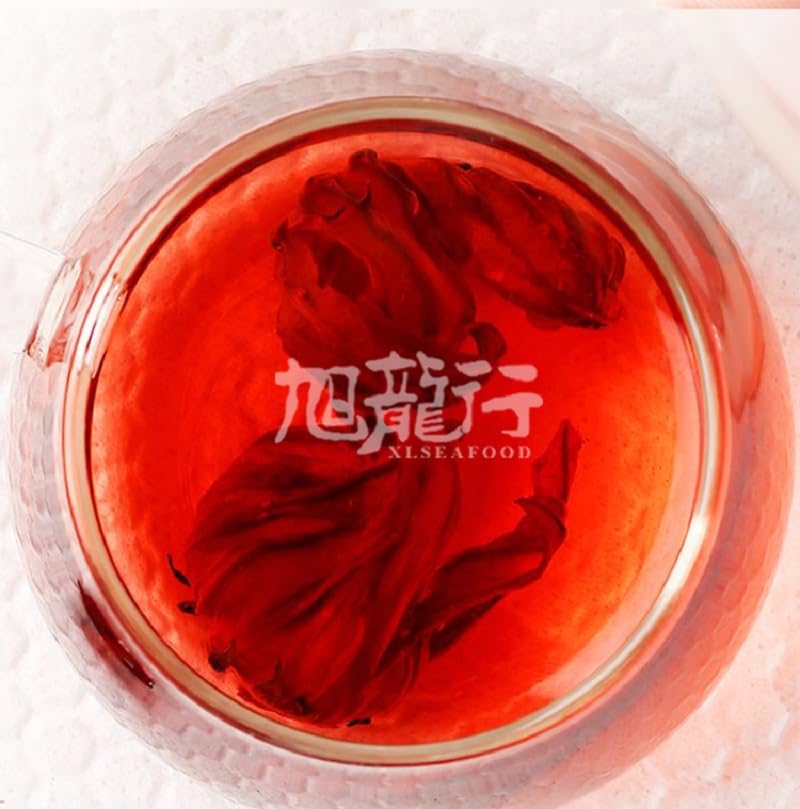 Miniatura 7 de Xlseafood Flores de roselle secas de primera calidad (100% hibisco sabdariffa) 100% natural, sin aditivos ni conservantes (4 onzas, hibisco)