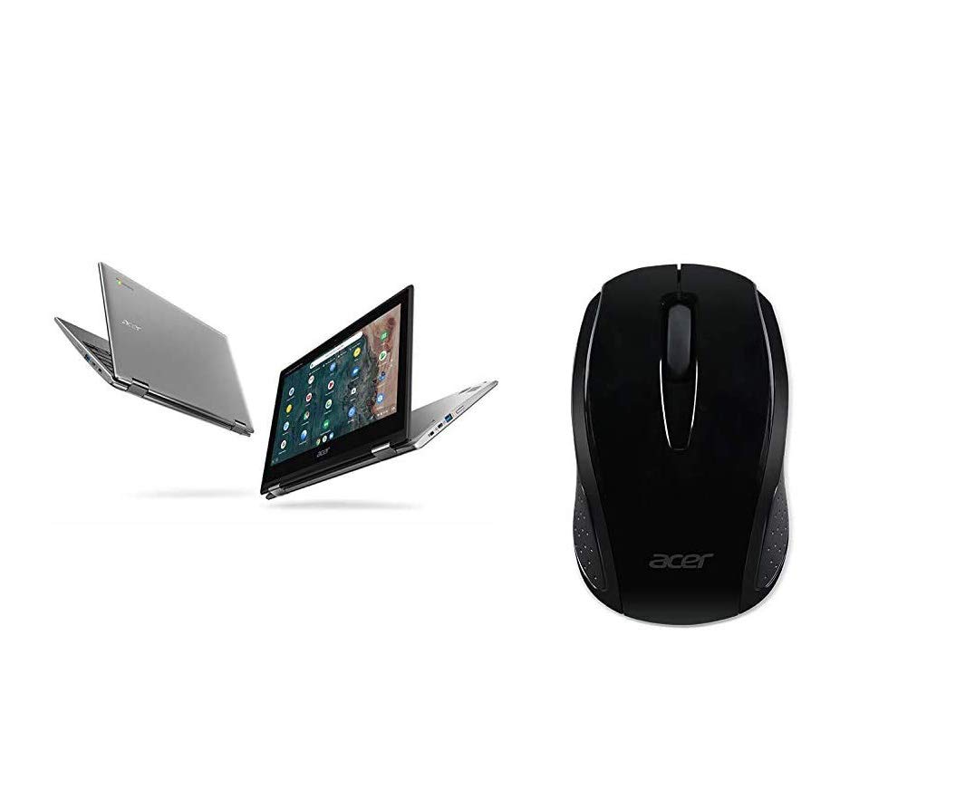 Acer Chromebook Spin 311 Convertible Laptop, Intel Celeron N4020 with Acer Wireless Black Mouse M501