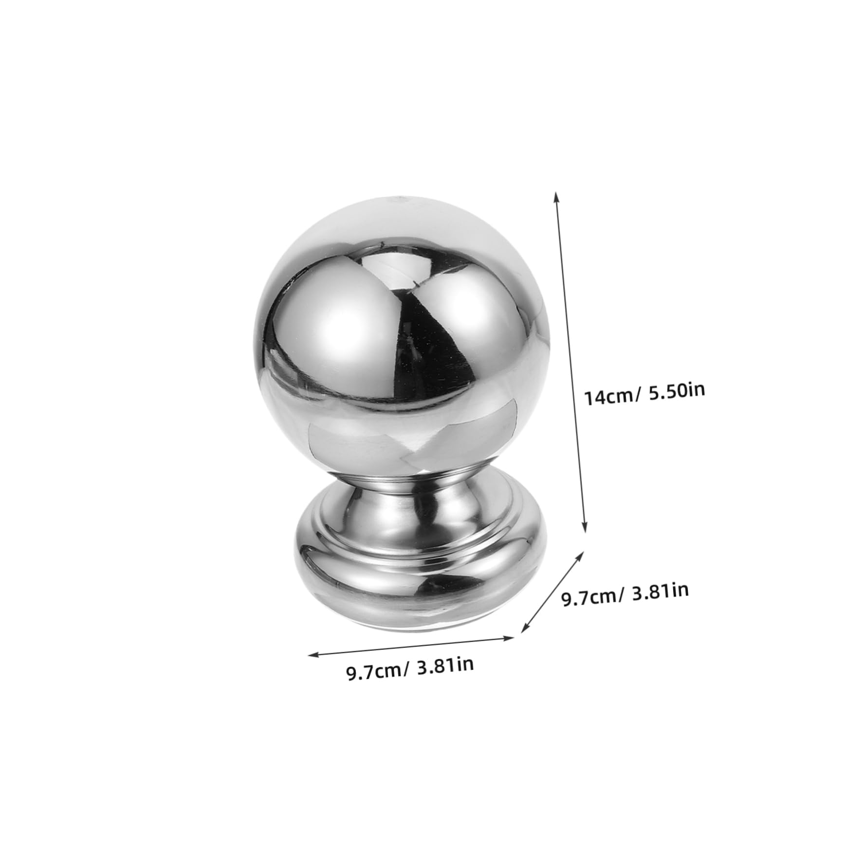 Tappi per pali per recinzione a sfera in acciaio inossidabile per ringhiere e paletti decorativi per scale e pali di recinzione