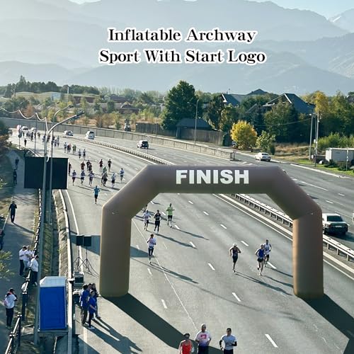 Sayok Arco inflable al aire libre Archway inflable comienzo línea de llegada inflable Banner arco de carreras con aireador para eventos publicitarios (Negro) - imagen 4