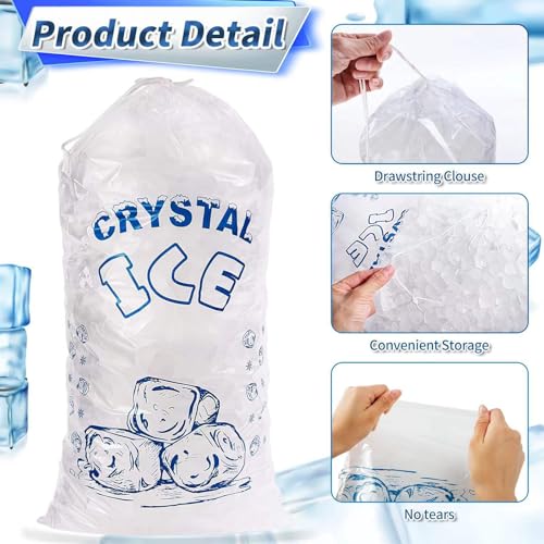 Cashoner ICEBAG 50 Pack Ice Bags 10 Lb thumb #2