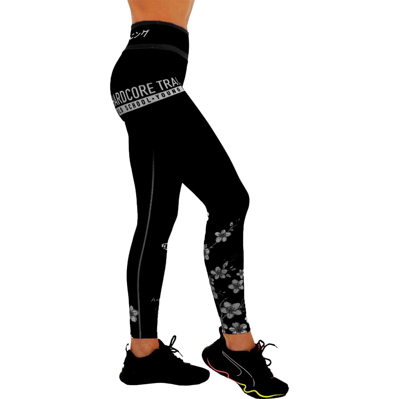Hardcore Training Leggings Women Legginsy Kobiety Spodnie Kompresyjne Damskie Siłownia Fitness Joga (DE/NL/SE/PL, Alfa, XL, Regularny, Regularny, czarny)