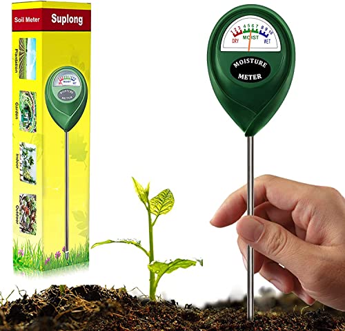 Suplong Soil Moisture Meter testeur de Sol, Teste Le l’humidité du Sol, Parfait pour Les Jardins, Les fermes,l’intérieur et l’extérieur Pas Besoin de Piles