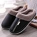 Hausschuhe für Herren und Damen, Winter, kurz, Plüsch, rutschfest, weich, warm, für den Innenbereich, für Paare, Bodenschuhe, Komfort 10,5, Schwarz