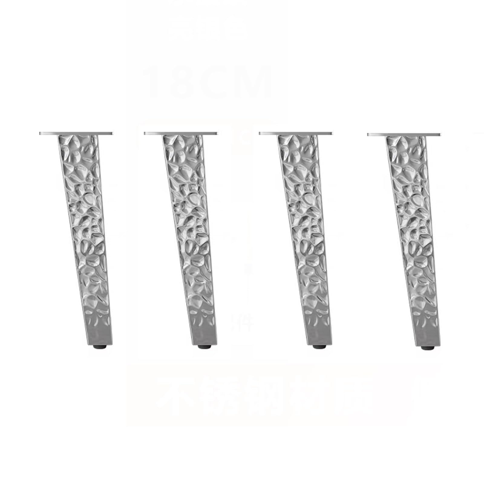 UYHBCNQD 4Pcs Furniture Legs Set Adjustable Replacement Legs Stainless Steel Furniture Foots with Rubber Pad for Benches,Dressers(Silver,15cm)