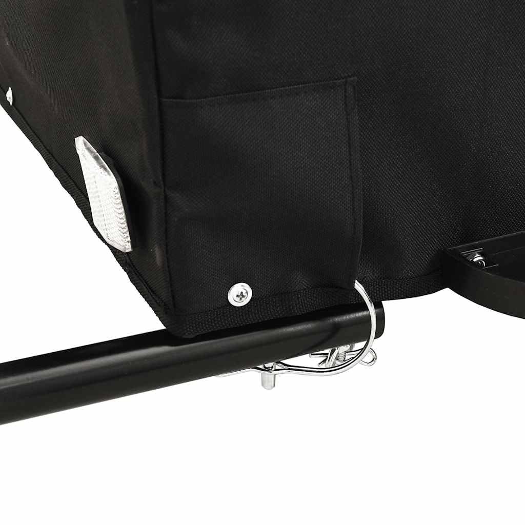 Mangloder Remorque de vélo en fer noir et bleu avec timon, drapeau de sécurité, espace de chargement 62 x 40 x 31 cm, pour le transport, le camping, les excursions en famille, les chiens et les