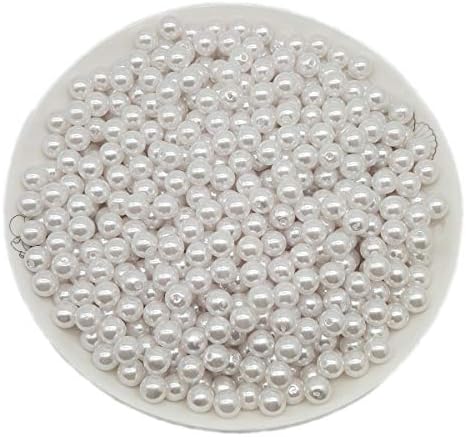 AiFanS Pearl Beads - 500 Pieces of 12mm Faux Pearl Beads with Holes - Perfect for Jewelry Making, Vase Filler, and DIY Crafts (White)