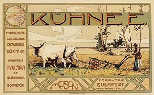 AP47 Vintage Kuhnee Moson Budapest Advertising Poster Re-Print - A4 (297 x 210mm) 11.7" x 8.3"