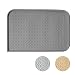 WooPet! Pet Feeding Mat 24"x16" Grey Extra Large, Premium Silicone Food Safe Cat or Dog Food Mat