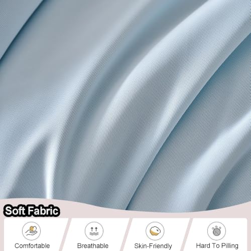 Edredón de verano individual matrimonial efecto refrescante lavable azul 5
