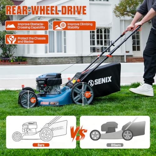 Image of SENIX 21 in Self Propelled Gas Lawn Mower, 170 cc 4-Cycle Mower