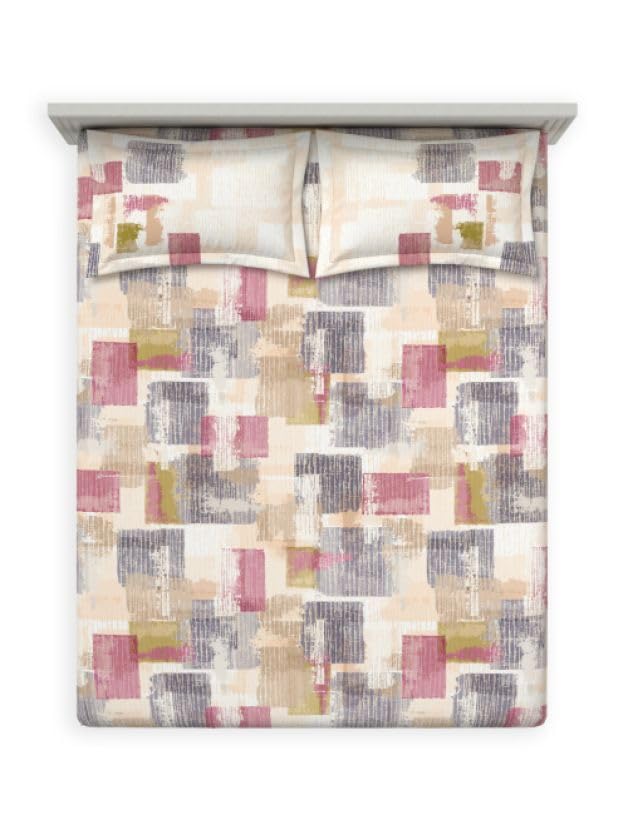 Image of D'Decor King Size Bedsheet 180 Thread Count Cotton with 2 Pillow Covers - Premium Collection - Wild Roe