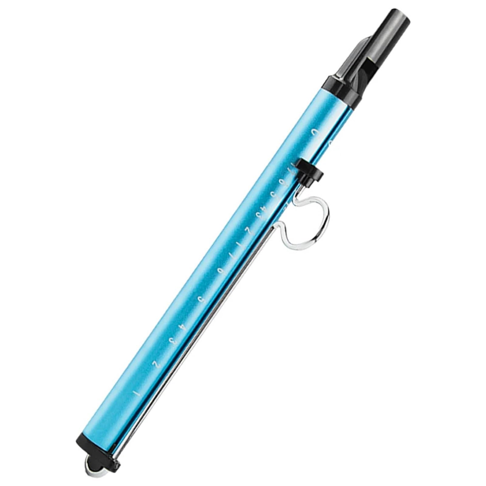 Flauto A Pistone Fischietto for diapositive in lega di alluminio blu Strumenti musicali Flauto piccolo Fischietti for adulti Principiante con rana sonora Strumento Educazione Musicale