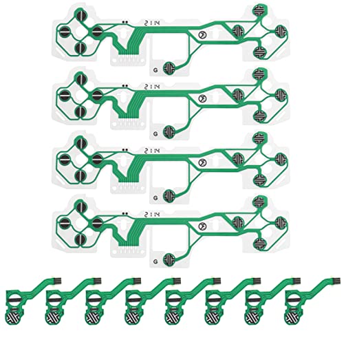 Create idea 4Pcs V1 Conductive Film Membrane Replacement Compatible with PS5 FPC Flexible Ribbon Cable Electronic Accessories Green