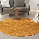 Nourison Home Nourison Essentials Sunburst 6' x Round Area Rug - Easy Clean, Non Shedding, Bed Room, Living Room, Dining Room, Kitchen (6' x Round)