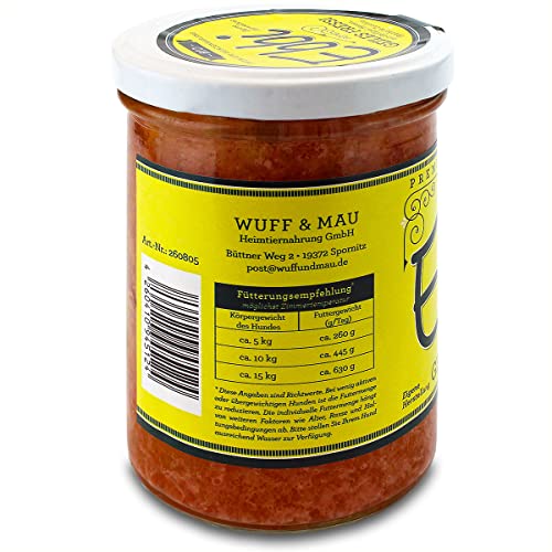 Wuff & Mau Bio Ebbi Geiles Fressi mit Geflügel, Herzen, Fenchel und Zucchini, 400 g