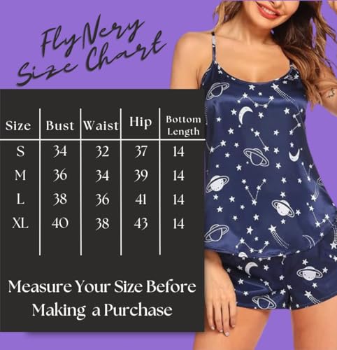 Image of Night Suit for Women - Soft Breathable Satin Fabric Stylish Shorts for Woman, Cute Printed Nightwear Western Co ord Set Sleepwear, Lounge Wear for Every Night