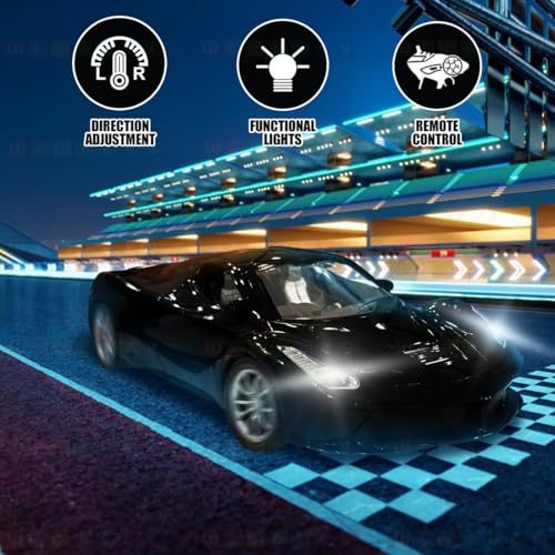 Image of Wembley Remote Control Car Toy | 1:16 Scale Ferrari Sports Racing Car | High Speed RC Car with Door Opening, LED Light & Rechargeable Battery | 2WD Remote Cars for Boys 7-14 Years