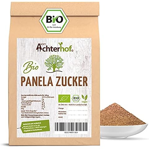 Panela Zucker BIO 500g | Vollrohrzucker aus Kolumbien | Brauner Zucker ohne Zusätze | Bio Rohrzucker aus kontrolliert biologischem Anbau | Panelazucker unraffiniert | vom Achterhof Cover