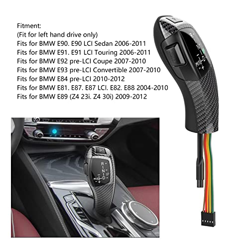 Pengchengwanli Lhd Automatic Led Gear Shift Knob Retrofit Kit For Car Accessories Bmw E90 E91 E93 E81 E82 E84 E87 E88 E89 Carbon (Carbon) #TOP1