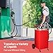Garvee 30 Gallon Fuel Caddy, Gasoline & Diesel Fuel Tank with Manual Transfer Pump, Durable 4-Wheel Design, Mobile Fuel Storage for Cars, Trucks, Boats, Lawn Mowers, Red