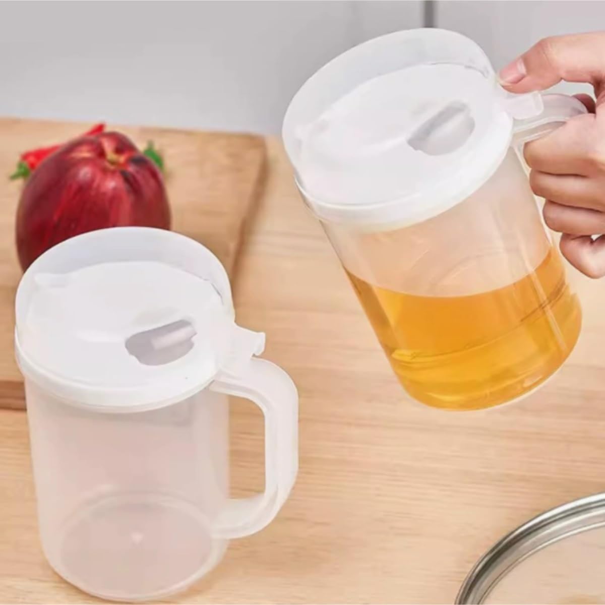 Aceitero Aceitera y Vinagrera Juego De 2 Botellas De Aceite, Vinagre Y Salsa De Soja De Gran Capacidad De Plástico No Grasosas For Uso Doméstico Aceiteras para Cocina