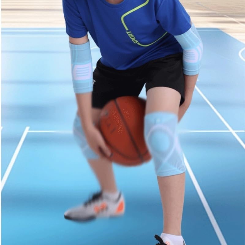 Exercise, Protection Knee Pads for Indoor Outdoor Basketball Games Anti Slip Anti Fall Knee Pads Fitness Equipment for Fitness, Cycling, Running, Playing Football