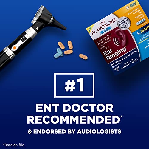 Lipo-Flavonoid Day & Night Combo Kit, Tinnitus Relief For Ringing Ears, Lipo-Flavonoid Plus & Lipo-Flavonoid Night With Melatonin & Vitamin C, 90 Caplets #TOP4