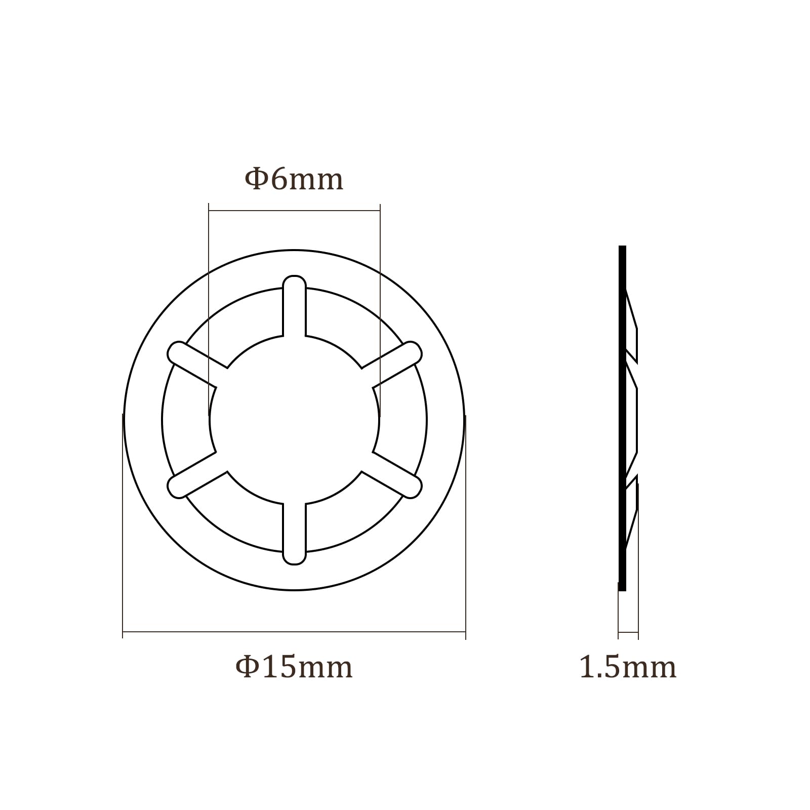 Kozelo 100pcs Internal Tooth Star Locking Washer - Image 3