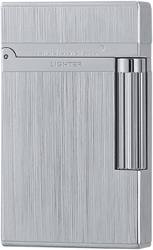 Brass Flip Lighter Side-Sliding Ignition Wheel Men's Business Lighters Suitable as a Gift(Silver)