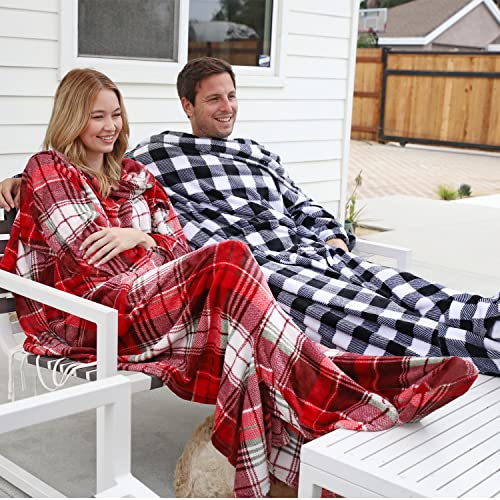 Image of Catalonia Wearable Blanket with Sleeves & Foot Pocket for Adults