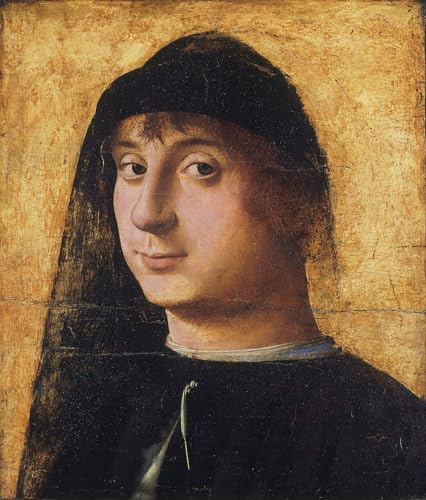 Lienzo de Retrato de un Caballero de Antonello Da Messina Cuadro Impresión Alta Definición 60x90