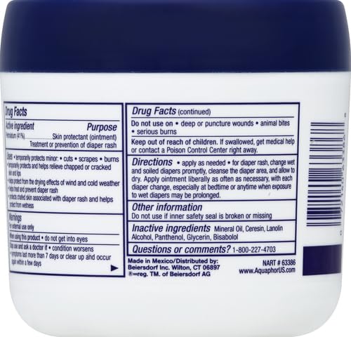 Image of Aquaphor Baby Healing Ointment - Advance Therapy for Diaper Rash, Chapped Cheeks and Minor Scrapes - 14 Ounce Jar (Pack of 12)