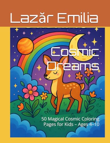 Cosmic Dreams: 50 Magical Cosmic Coloring Pages for Kids – Ages 4–10 (Rainbow Dream Carousel)