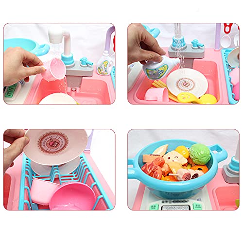 shhjjyp SpielküChe ZubehöR KinderküChe Zubehoer Kinder KüChe ZubehöR KüChenspüLe Spielzeug Set Rotierenden HeißEn Topf… – Bild 4
