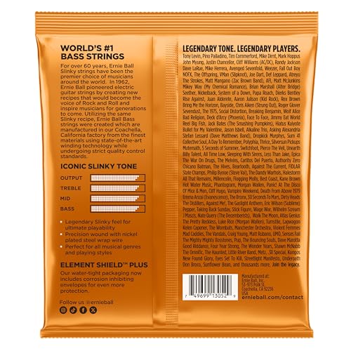 Image of Ernie Ball Hybrid Slinky Nickel Wound 5-String Electric Bass Strings 45-135 Gauge (P02825)