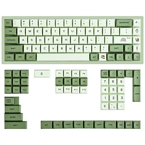 Image of GTSP 124-Key Matcha Keycaps for 65 75 100 Percent 60% Keyboard XDA Keycap Set Dye-Sub for Cherry Mx Gateron Kailh Switch (Matcha English)