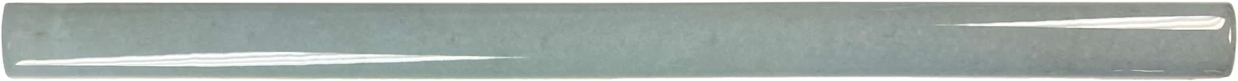 Coco Demi-Bullnose Glossy Blue Grass 1/2" x 7-7/8" Ceramic Pencil Wall Trim
