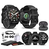 Garmin Tactix 8 47 mm AMOLED Display Smart Watch, torcia incorporata, durata della batteria 16 giorni, smartwatch tattico GPS premium, include kit di soluzioni balistiche ultraleggere applicate