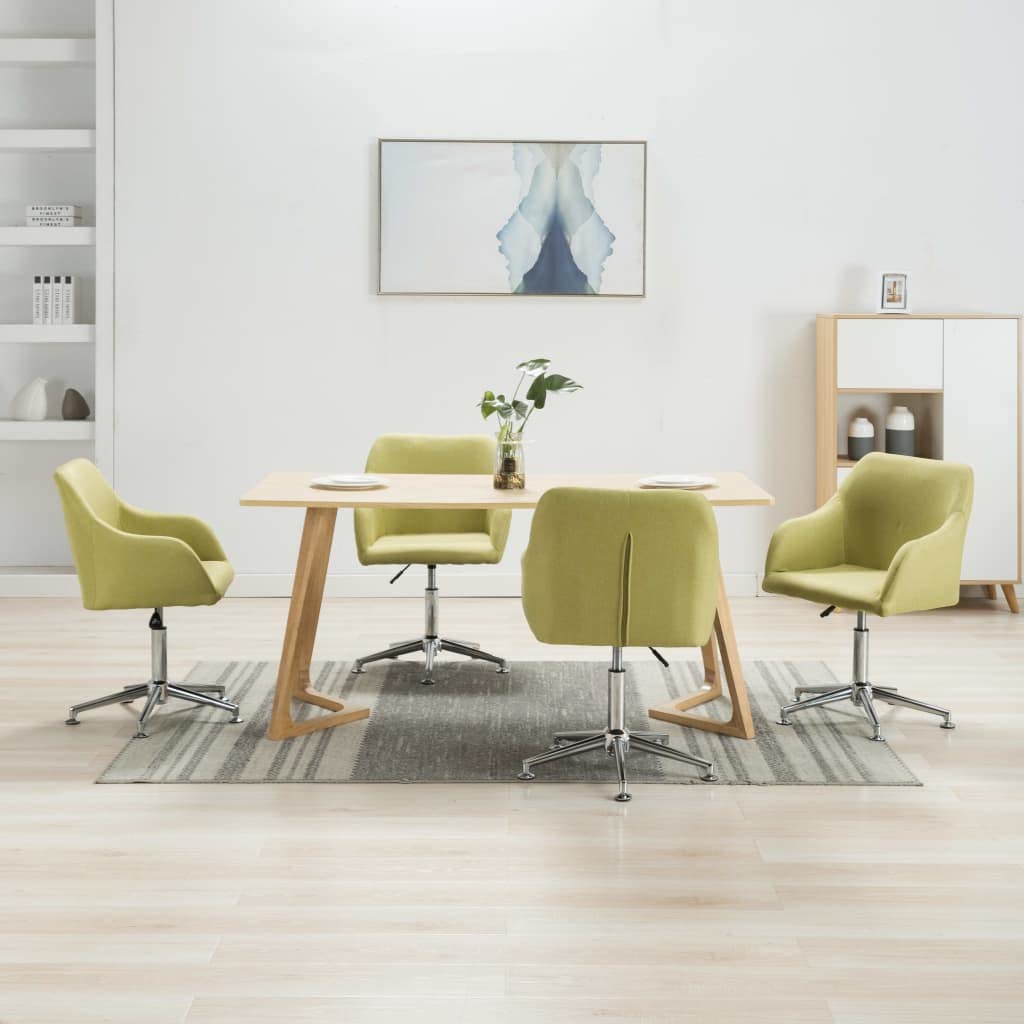 vidaXL Sedie - Set di 4 sedie per sala da pranzo, sedie da pranzo, sedie da cucina, sedie da ufficio, sala da pranzo, colore: Verde