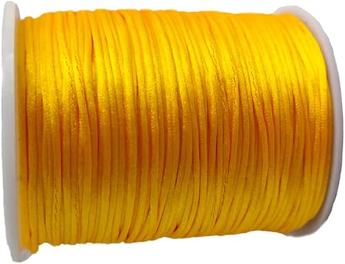 Vista 65 de Cuerda de nailon satinado de 0.059 in para pulseras de macramé, nudos chinos, collares, joyería de 109 yardas (gris plateado) Gris