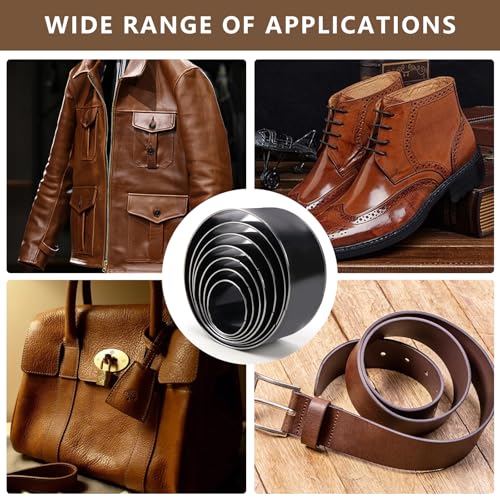 Lochstanzer Leder Set 7 Stück Runde Locher Werkzeug Locheisen Stanzwerkzeug 20/25/30/35/40/45/50 mm Lederhandwerk DIY Tools