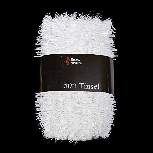 PMS 50FT X 2" WHITE TINSEL W/WRAP AROUND PVC COATED CARD