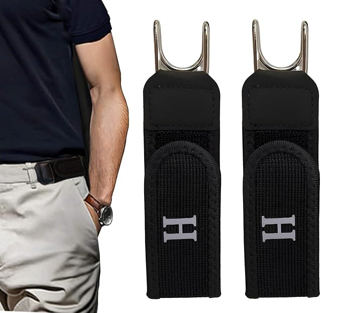 Buckleless Belt Hook Tactical Metal Hook Elastic Waist Belt, Unisex, Invisible, for Work and EDC
