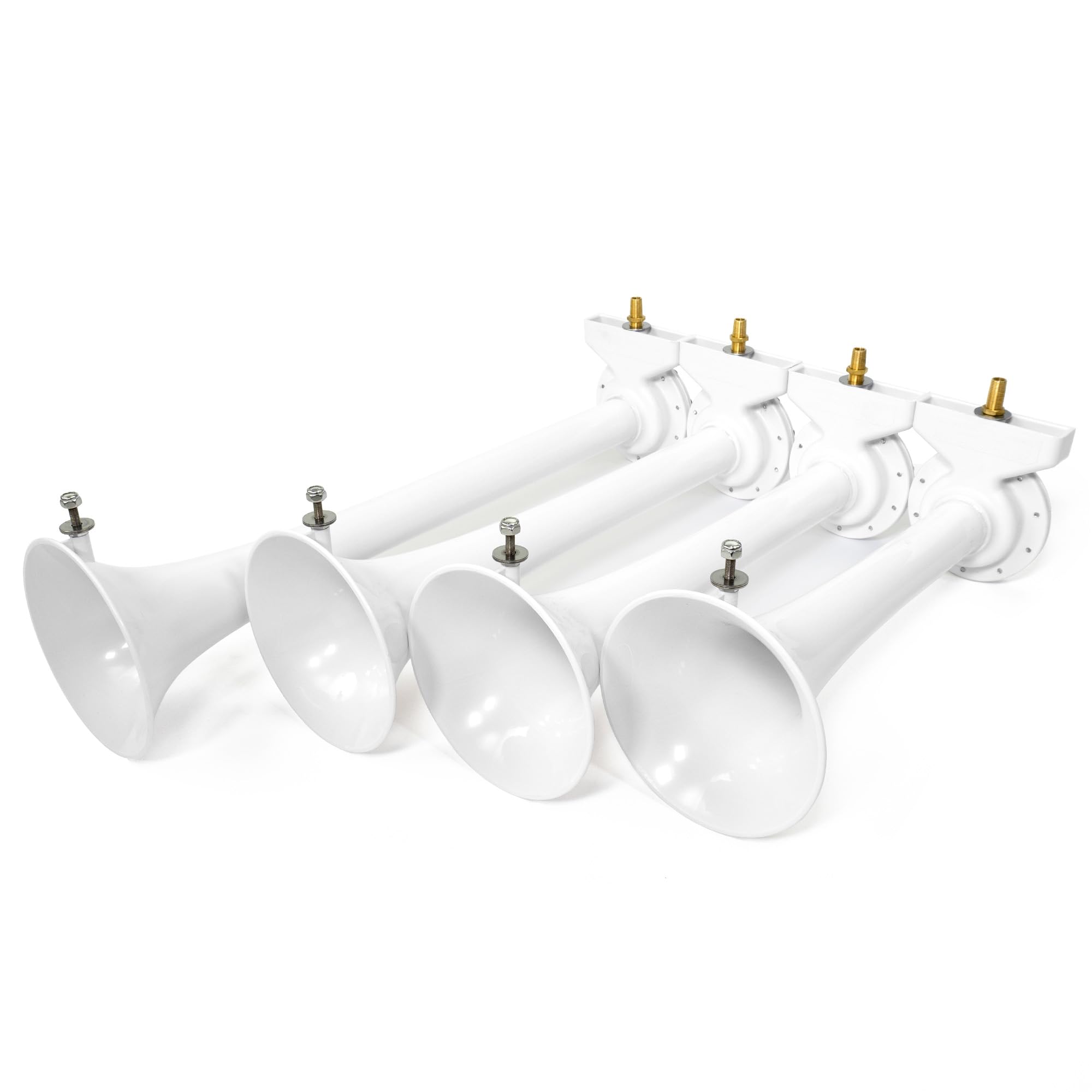 HornBlasters Shocker XL Train Horn – American Made – Hand-Tuned for Authentic US Train Sound – High-Impact ABS & Stainless Steel Internals – Requires Air System – AH-S4 (White)