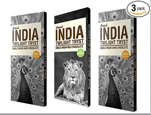 Amul India Origin Chocolate 125gm Assorted Pack: Pack of 3