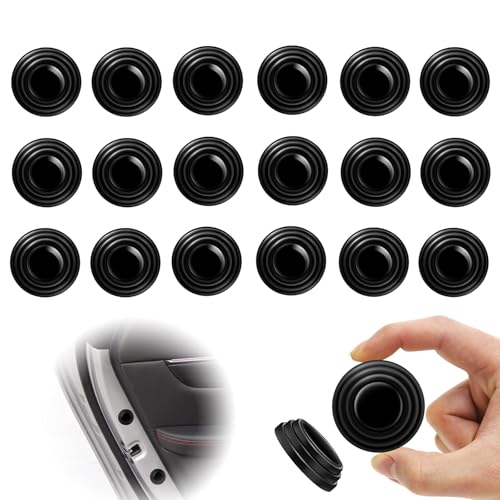 DHWEKU Anticolisión para Puerta de Automóvil,20Pcs Almohadilla de Silicona para Puerta de Coche, Juntas de Amortiguadores para Puerta de Coche, Pegatina de Silenciador Acústico para Puerta