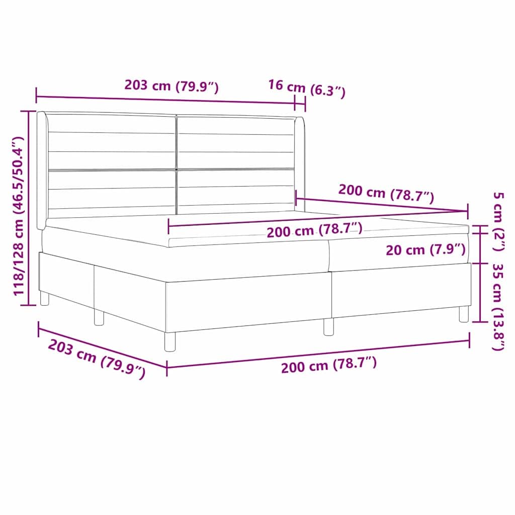 Cama somier tapizada Taupé con colchón 200 x 200 cm, cabecero Regulable, Estructura de Madera Maciza de Pino, Soporte lámina para Dormitorio