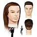 HLRM Tête de Formation de Coiffeur, Tête de Coiffure 100% Vrais Cheveux Humains, Tête de Mannequin pour Salon de Coiffure, Tête de Poupée Maninkin (coupe et teinture de cheveux)