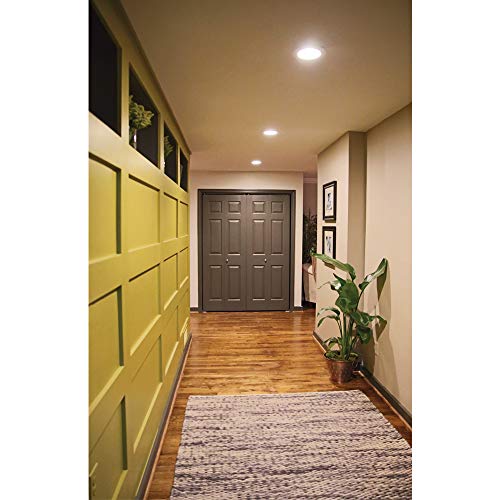 Halo 6100Bb 6" White Tapered Metal Baffle Recessed Trim With 2 White Rings, Narrow And Wide, Black #TOP4